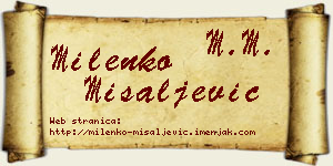 Milenko Misaljević vizit kartica
